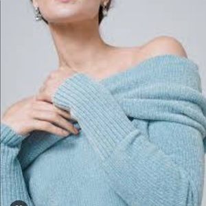 WHBM Chenille tunic in light blue, size XS